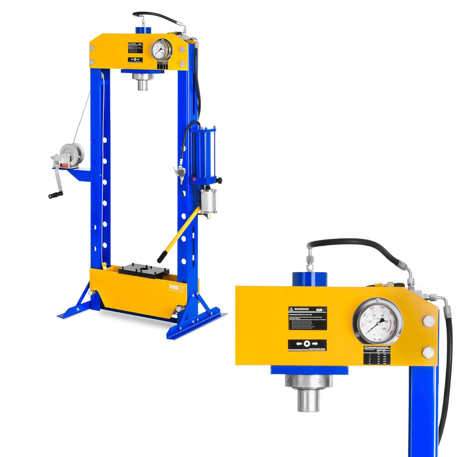 Hydraulic Hammers – Hydraulic-pneumatic workshop press 30T 666 bar MSW - Carlat