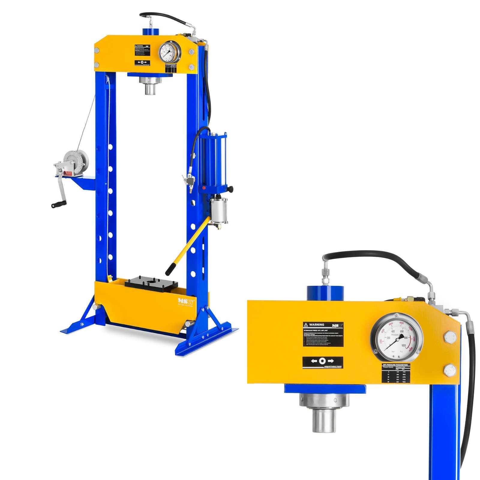 Hydraulic Hammers – Hydraulic-pneumatic workshop press 30T 666 bar MSW - Carlat