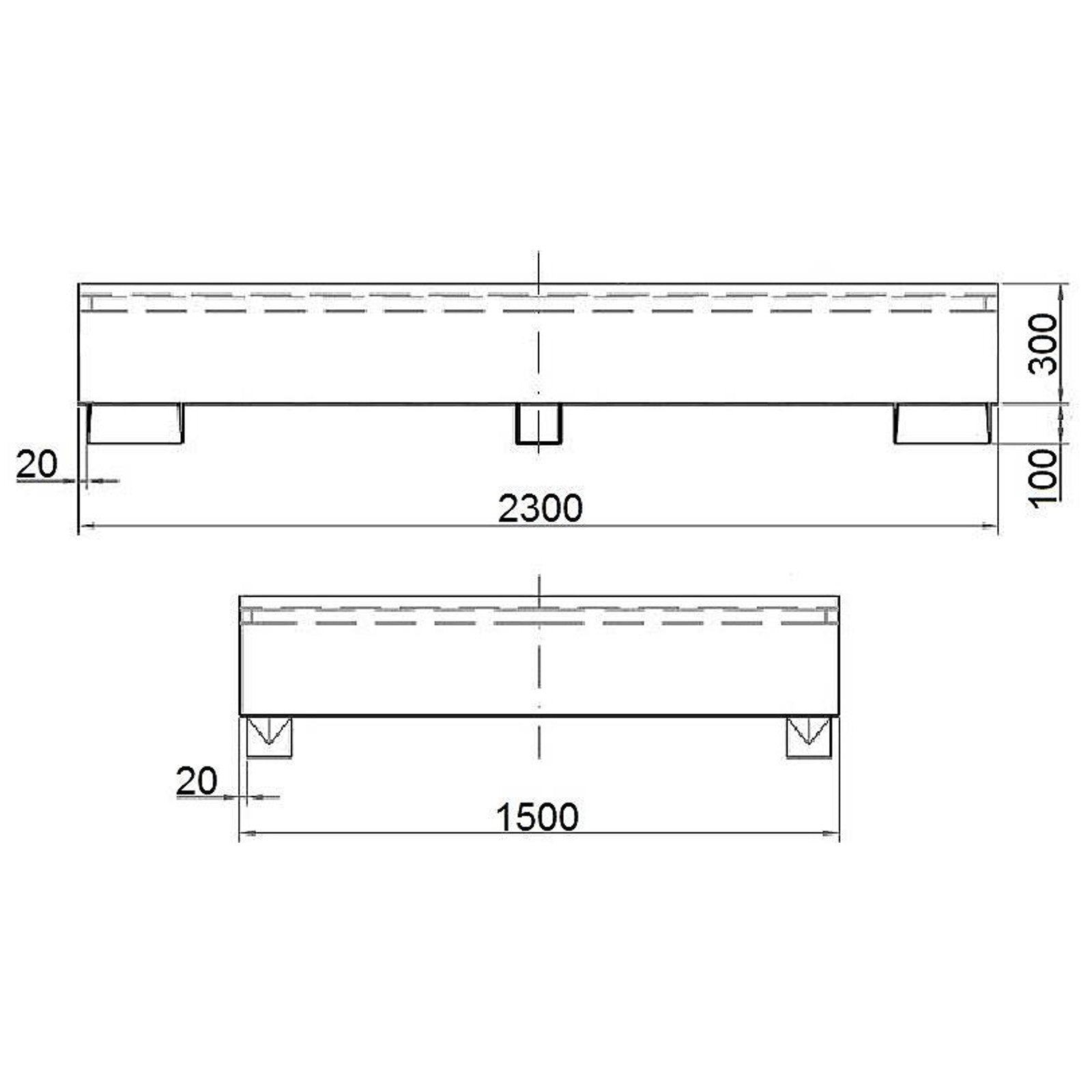 IBC Pallet Reception Bath MAUZER 2 x 1000L - Carlat