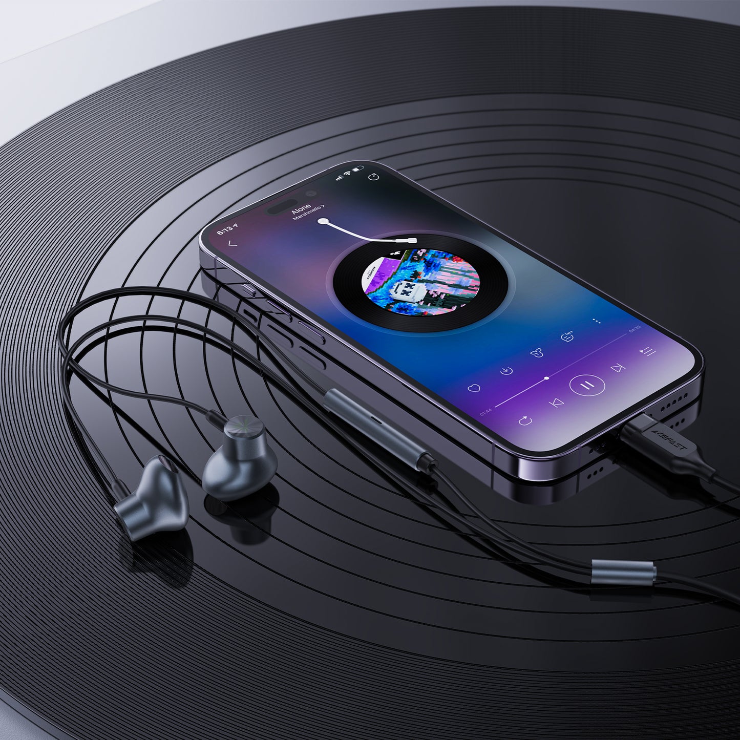 In-ear headphones for iPhone iPad with Lightning connector 1.2 m, - Carlat