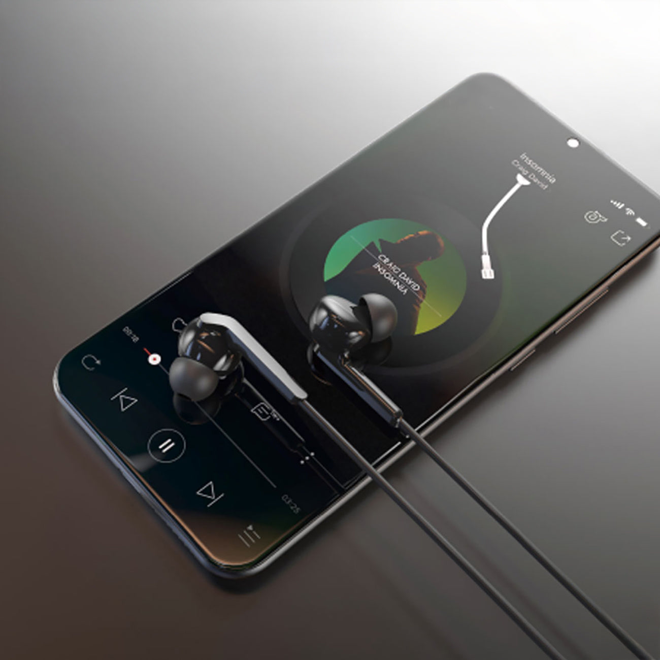 In-ear wired headphones 3.5 mm mini jack X3 - black - Carlat
