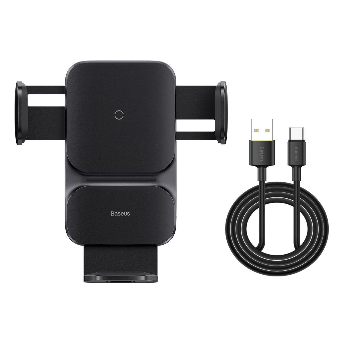 Inductive car charger + Wisdom grille phone holder, black - Carlat