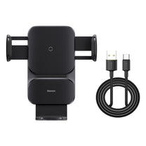 Inductive car charger + Wisdom grille phone holder, black - Carlat