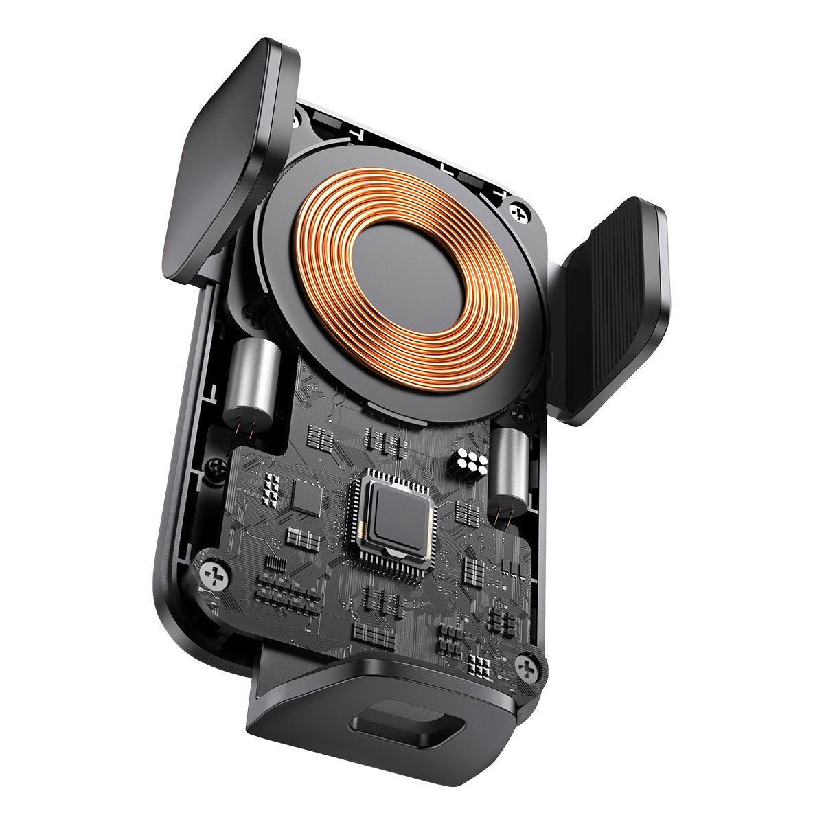 Inductive car charger + Wisdom grille phone holder, black - Carlat