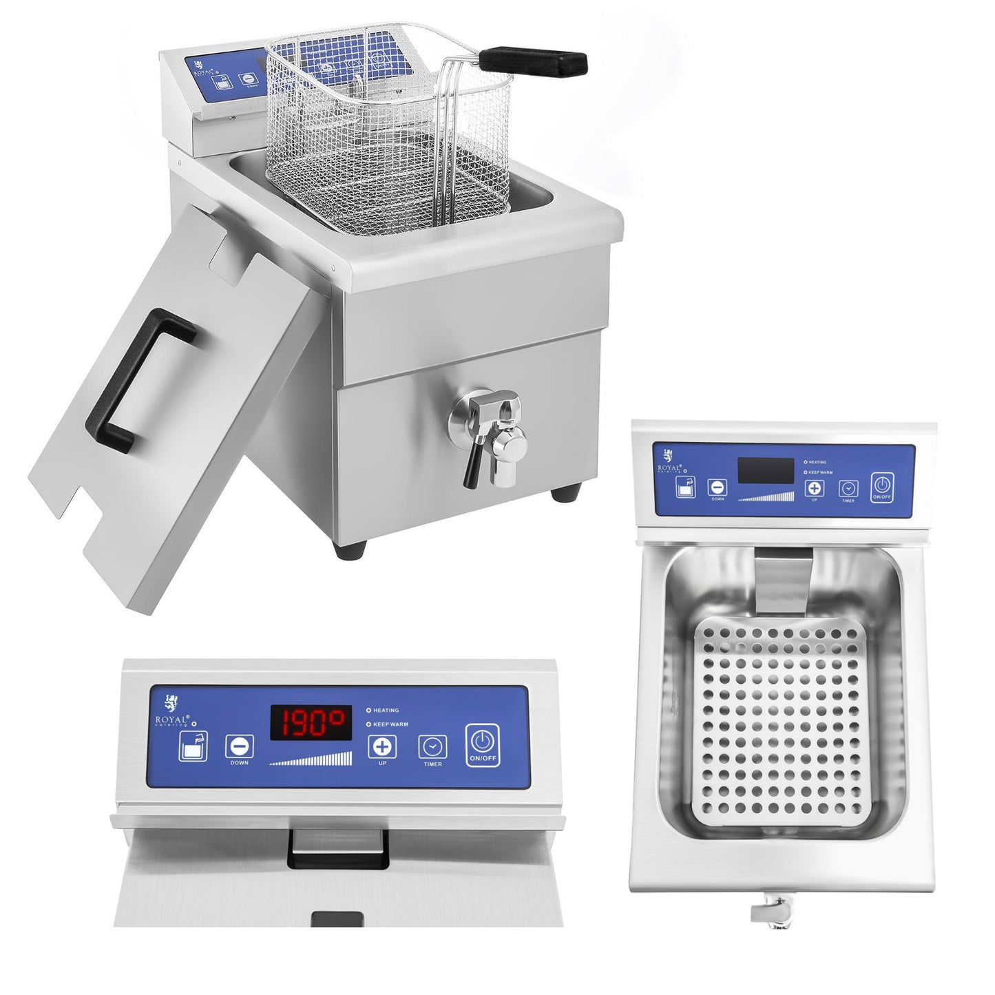 Inductive fritter fryer with 230V Royal Catering 10L - Carlat