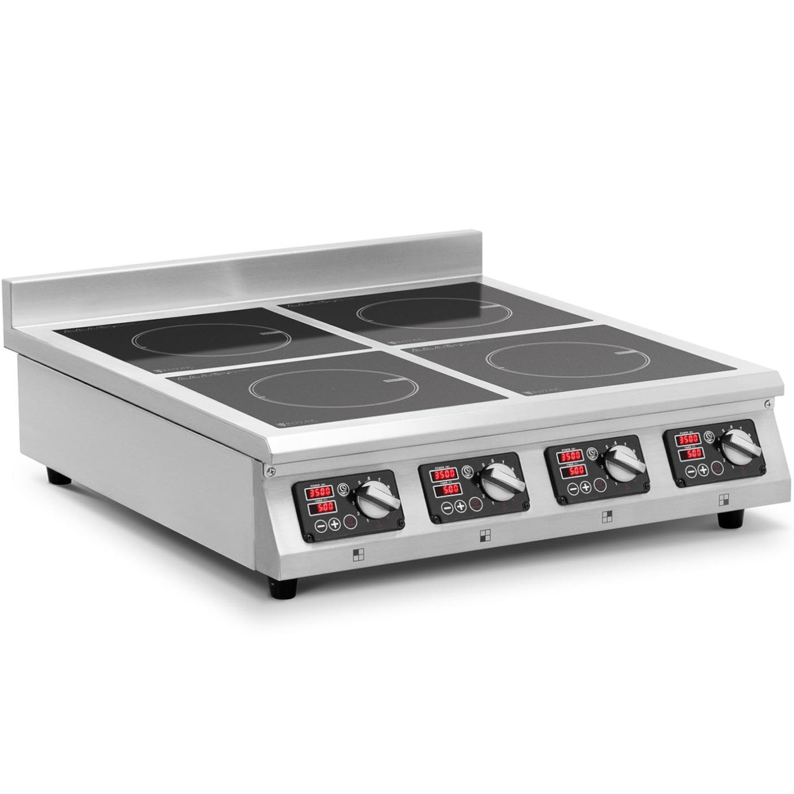 Inductive kitchen 4 burner adjustable timer 400 V 4 x 3500 W - Carlat