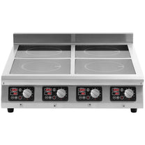 Inductive kitchen 4 burner adjustable timer 400 V 4 x 3500 W - Carlat