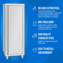 Industrial Shelving – Catering cupboard for dishes, 3 shelves, STEEL, - Carlat