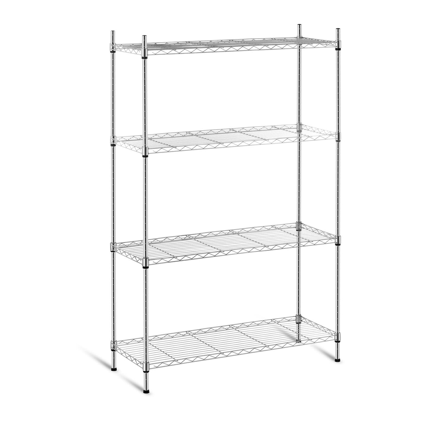 Industrial Shelving – Chrome-plated openwork wire warehouse shelf 137x90x35cm up - Carlat