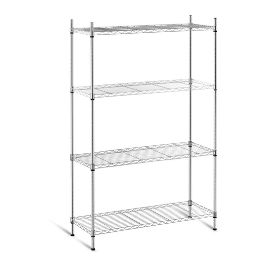 Industrial Shelving – Chrome-plated openwork wire warehouse shelf 137x90x35cm up - Carlat