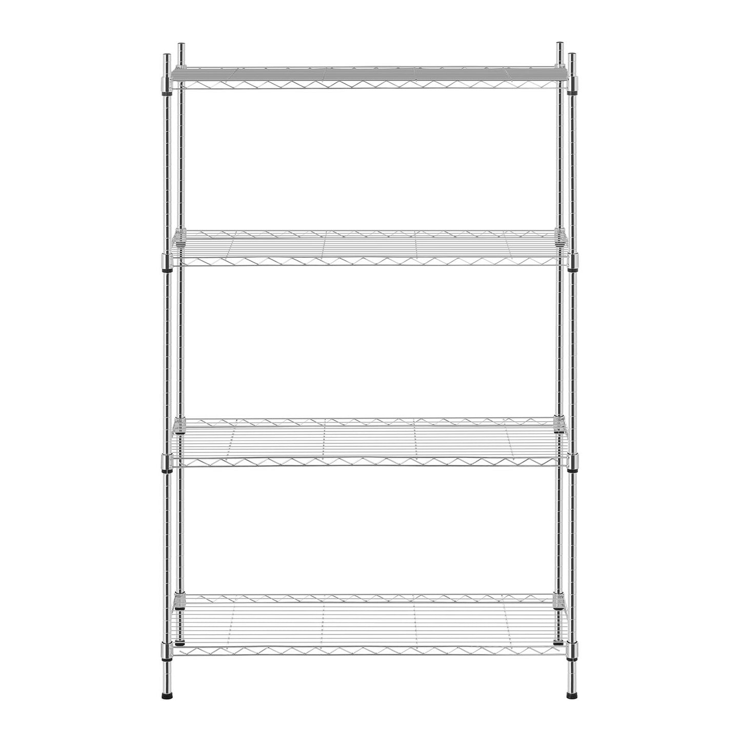 Industrial Shelving – Chrome-plated openwork wire warehouse shelf 137x90x35cm up - Carlat