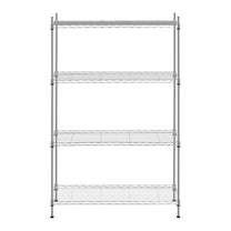 Industrial Shelving – Chrome-plated openwork wire warehouse shelf 137x90x35cm up - Carlat