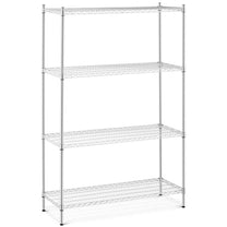 Industrial Shelving – Chrome-plated workshop shelf, 4 openwork shelves, up - Carlat