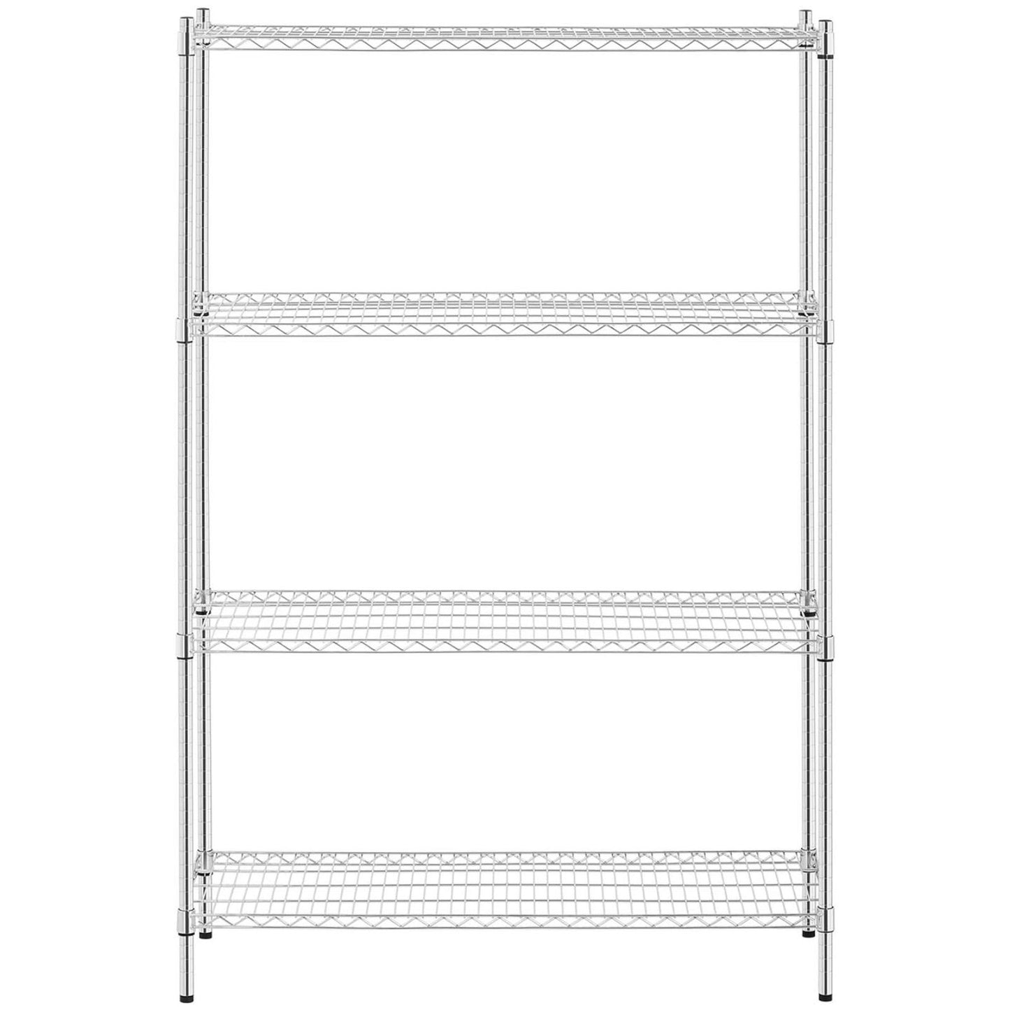 Industrial Shelving – Chrome-plated workshop shelf, 4 openwork shelves, up - Carlat