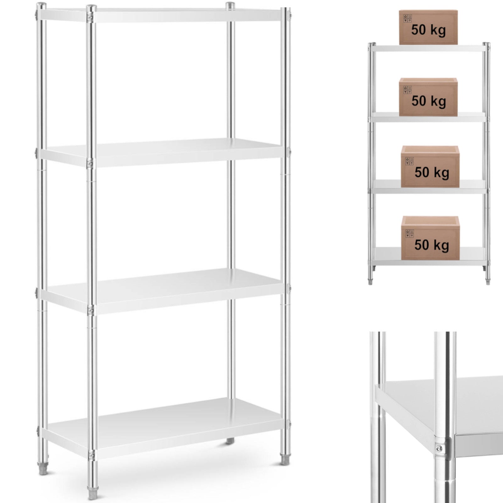 Industrial Shelving – Metal catering warehouse shelf up to 200 - Carlat