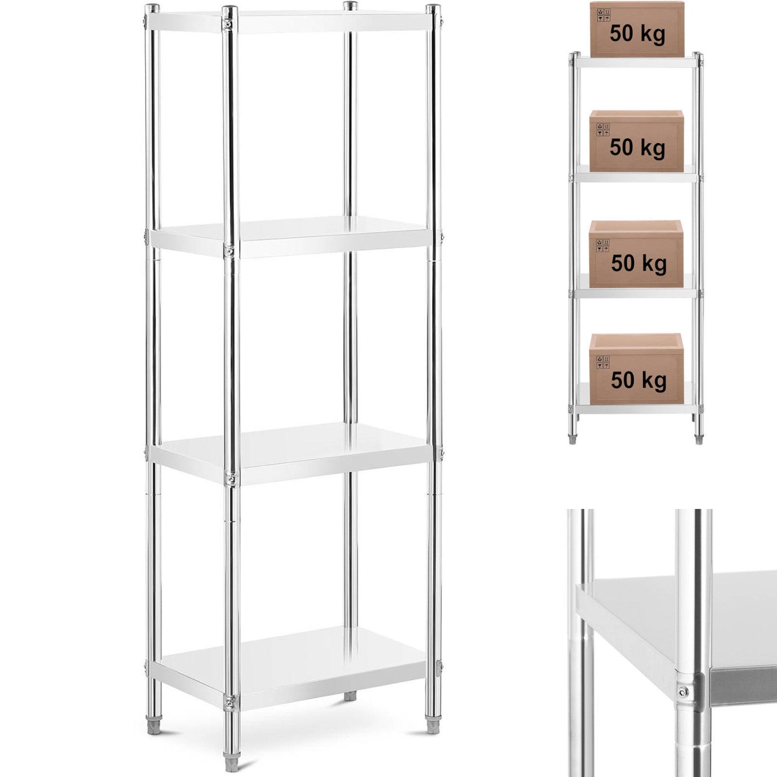 Industrial Shelving – Metal catering warehouse shelf up to 200 - Carlat