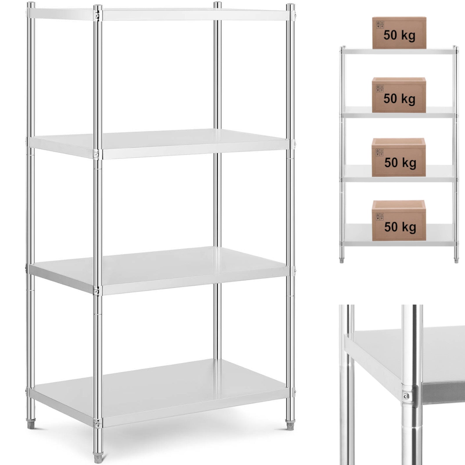 Industrial Shelving – Metal catering warehouse shelf up to 200 - Carlat