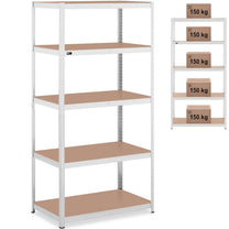 Industrial Shelving – Metal warehouse shelf 5 shelves 750 kg - Carlat