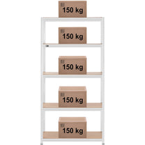 Industrial Shelving – Metal warehouse shelf 5 shelves 750 kg - Carlat
