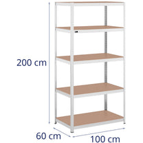 Industrial Shelving – Metal warehouse shelf 5 shelves 750 kg - Carlat