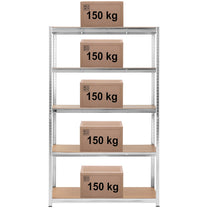 Industrial Shelving – Metal warehouse shelf 5 shelves 750 kg - Carlat