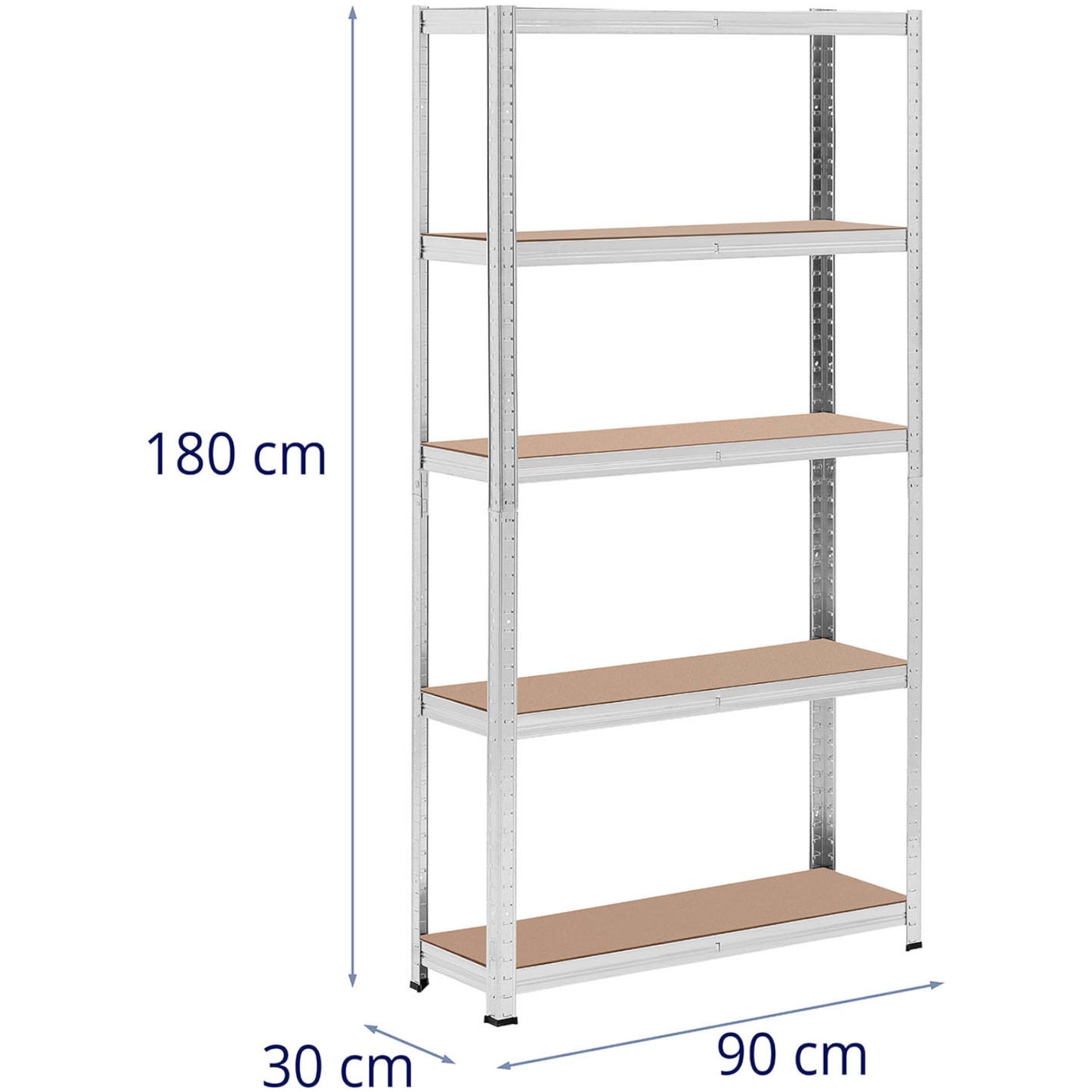 Industrial Shelving – Metal warehouse shelf 5 shelves 750 kg - Carlat