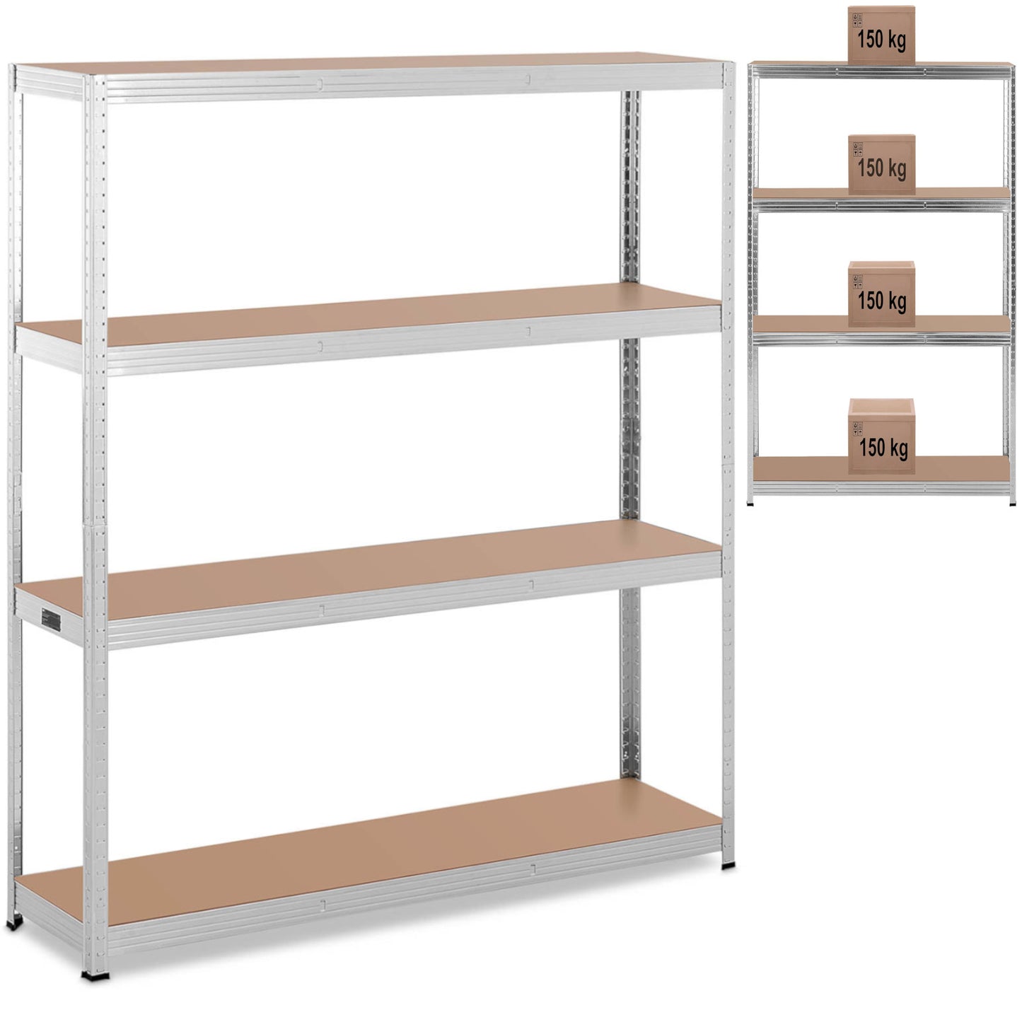 Industrial Shelving – Metal warehouse shelf 5 shelves 750 kg - Carlat