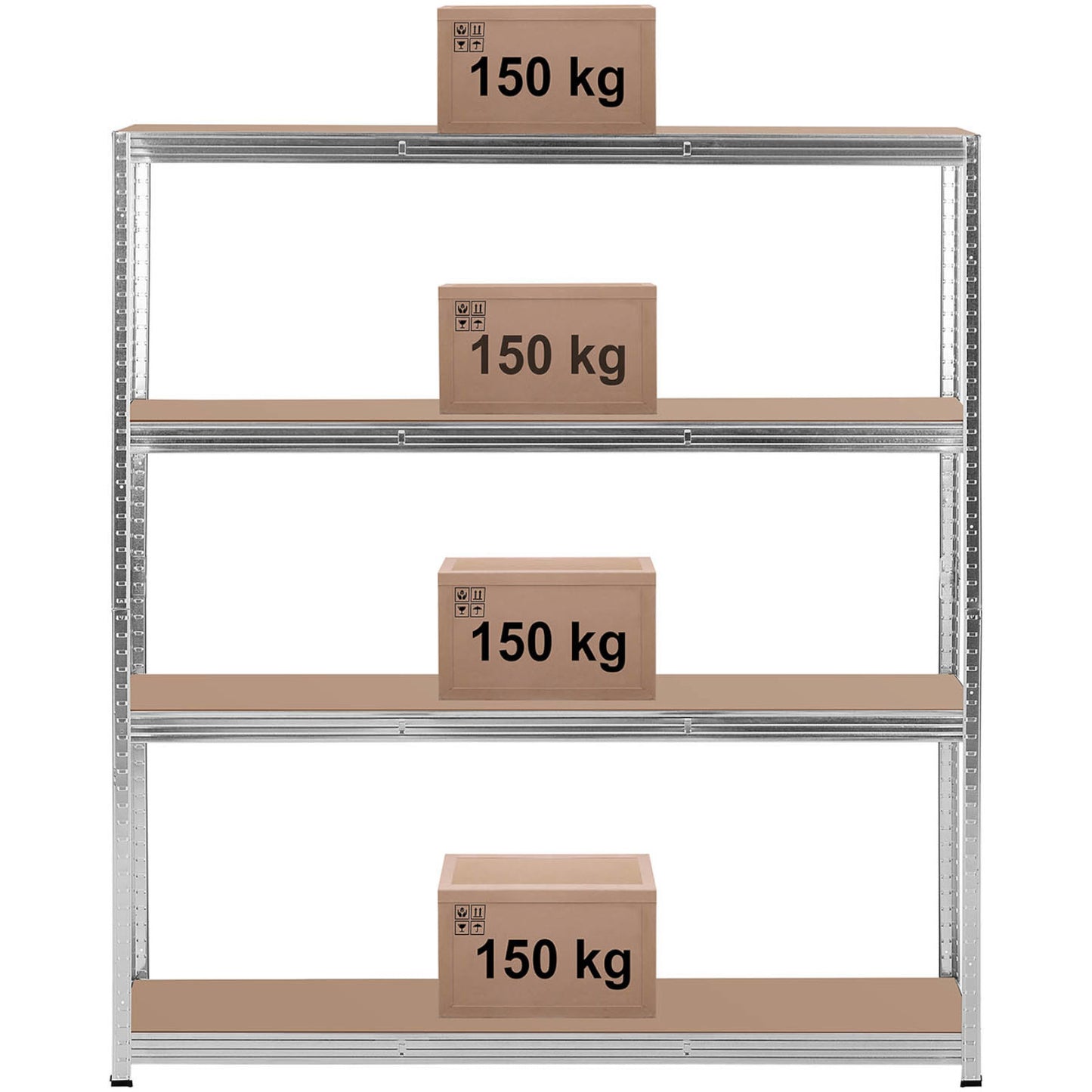 Industrial Shelving – Metal warehouse shelf 5 shelves 750 kg - Carlat