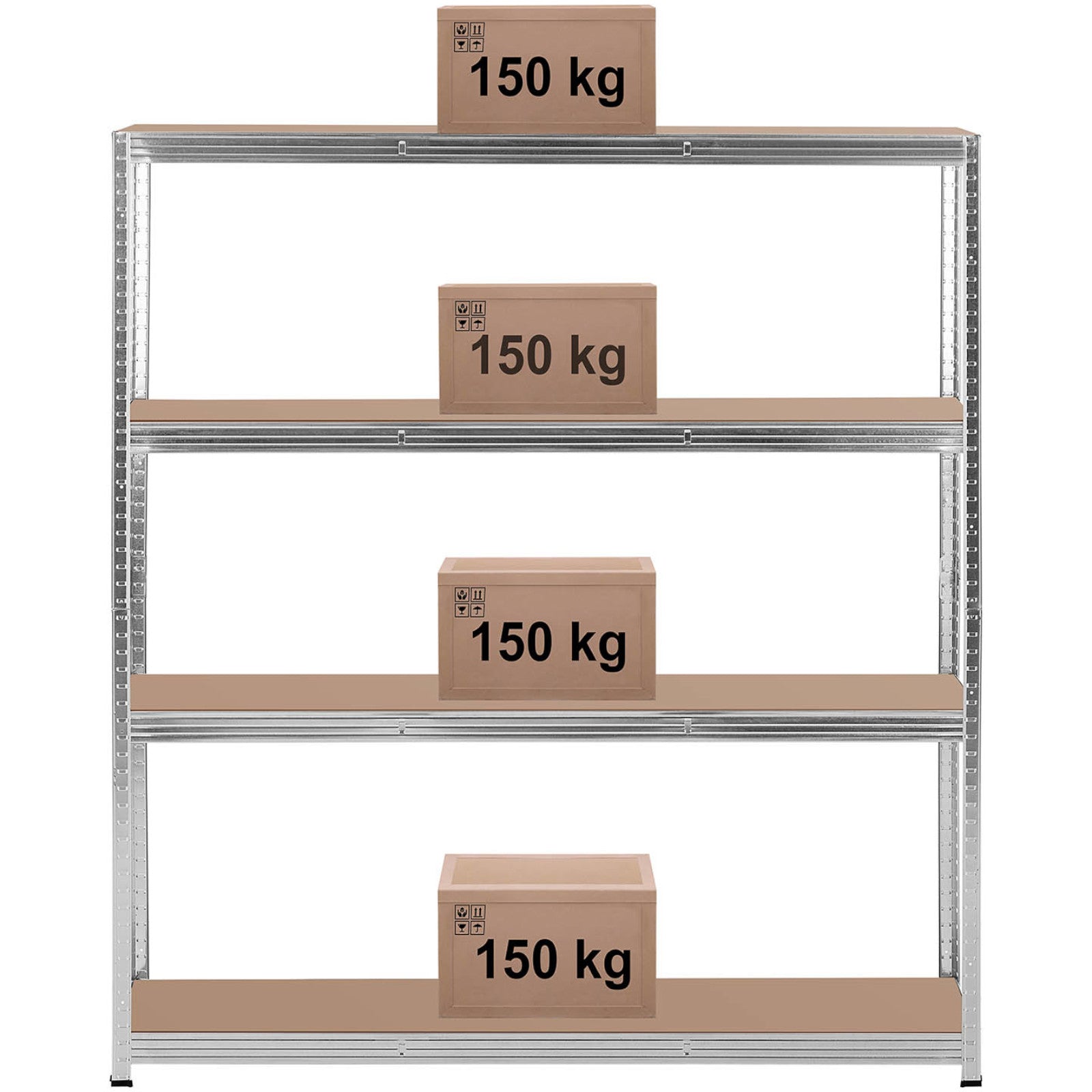 Industrial Shelving – Metal warehouse shelf 5 shelves 750 kg - Carlat