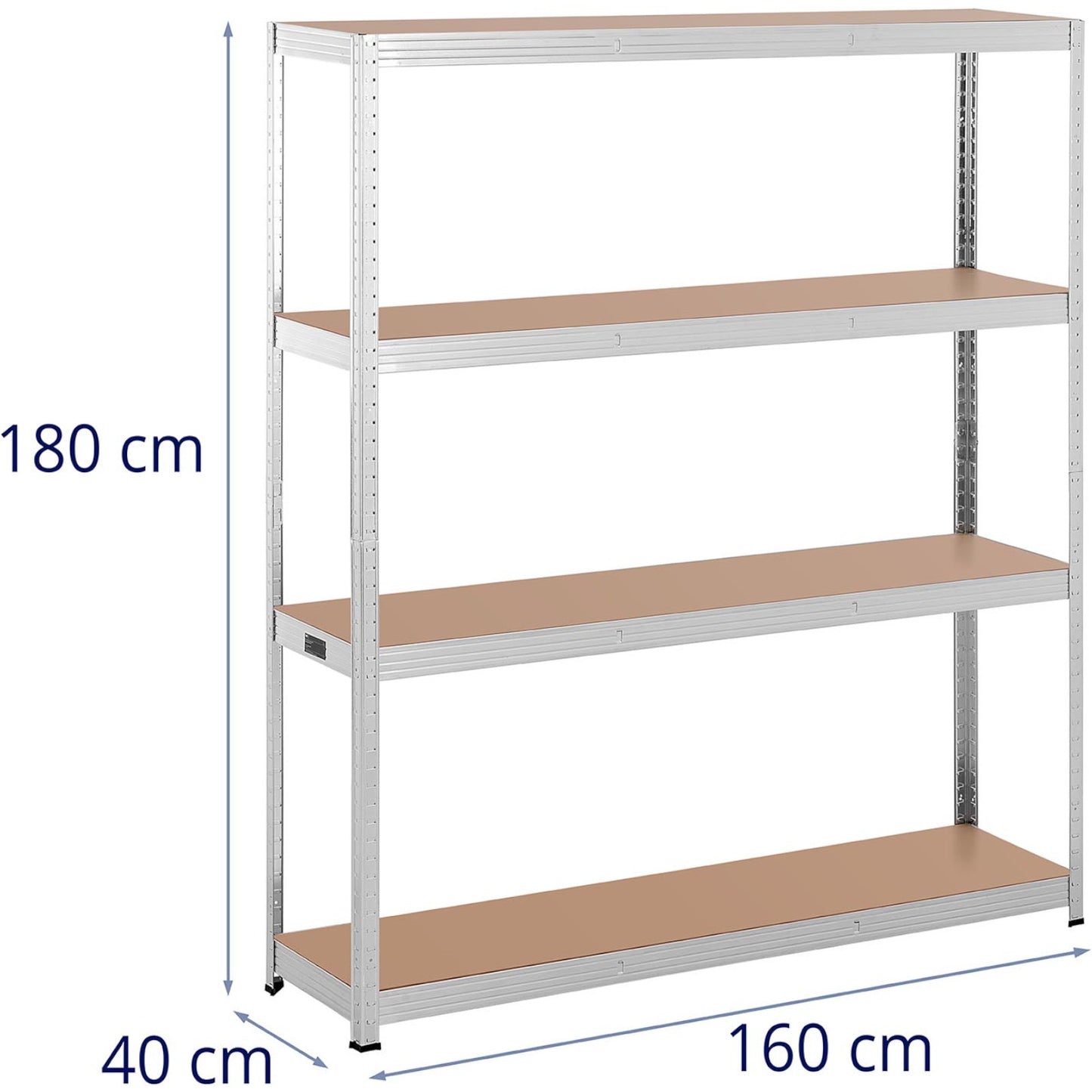 Industrial Shelving – Metal warehouse shelf 5 shelves 750 kg - Carlat