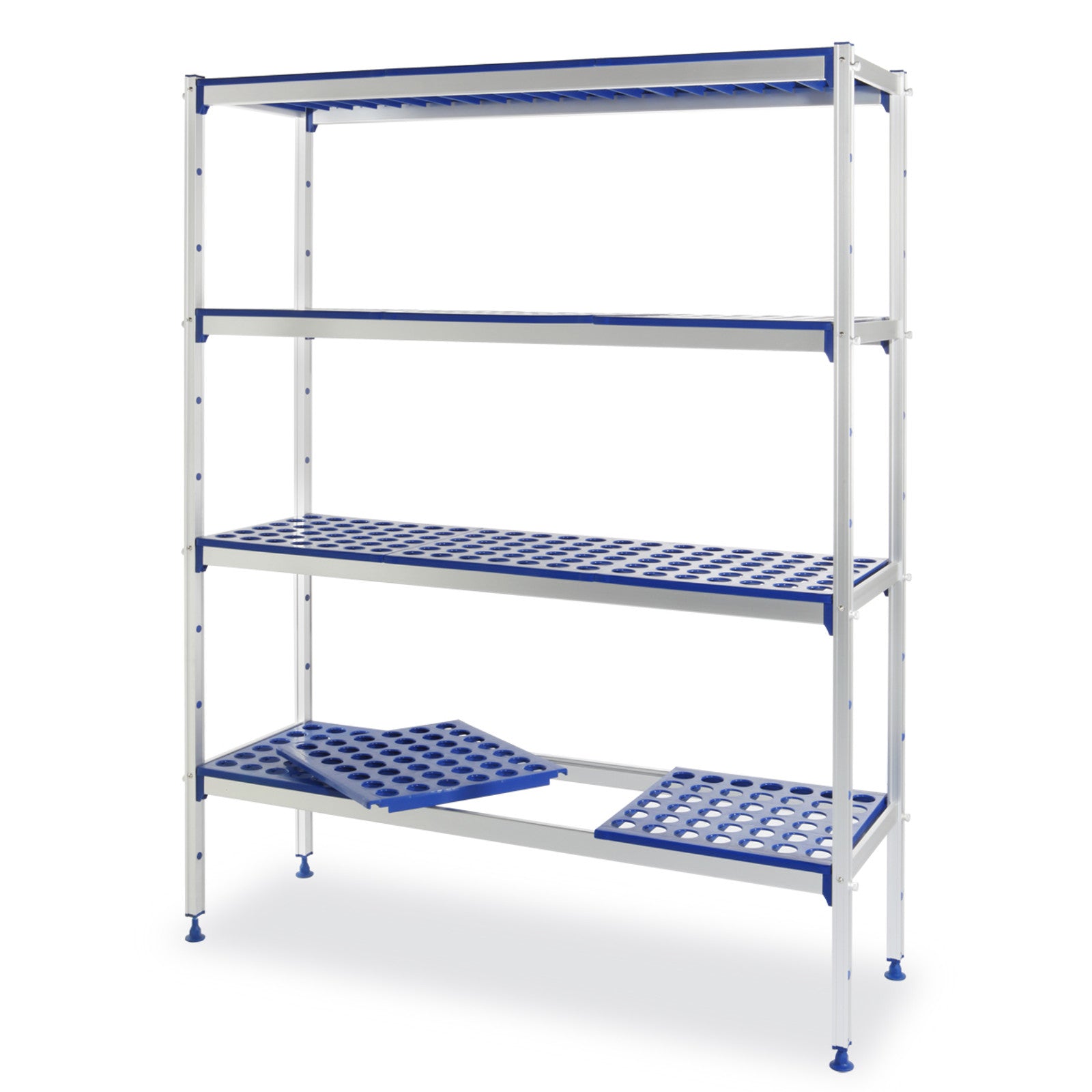 Industrial Shelving – Openwork food storage shelf, width 128cm, height - Carlat