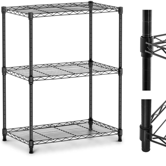 Industrial Shelving – Openwork wire warehouse rack, 3 shelves, 60 - Carlat