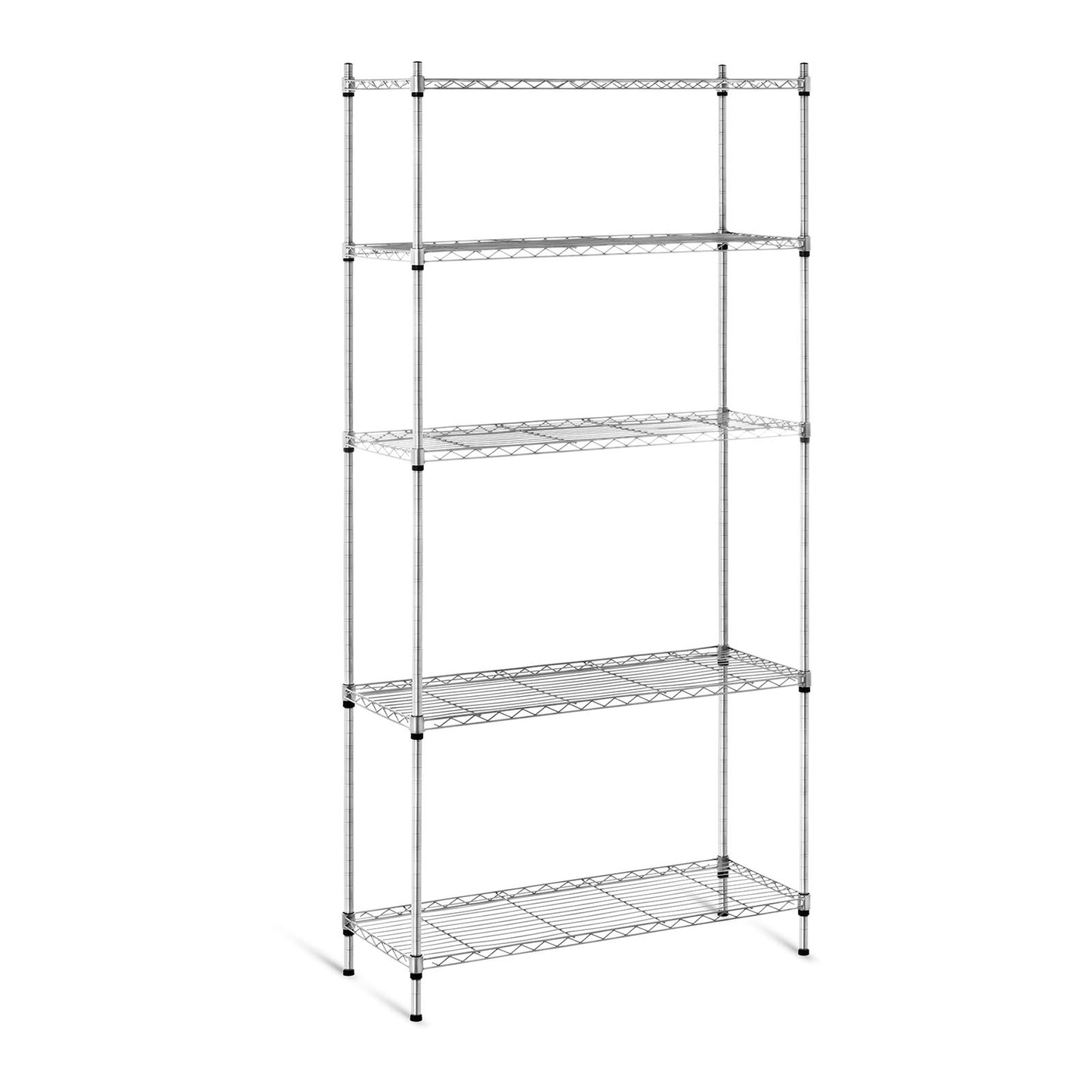 Industrial Shelving – Openwork wire warehouse rack, gray color, 180x90x35cm, - Carlat