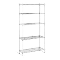 Industrial Shelving – Openwork wire warehouse rack, gray color, 180x90x35cm, - Carlat