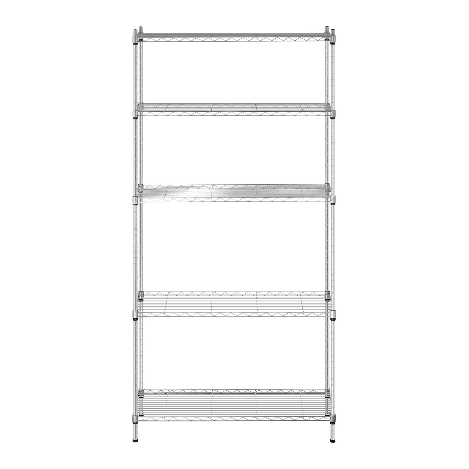 Industrial Shelving – Openwork wire warehouse rack, gray color, 180x90x35cm, - Carlat