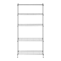 Industrial Shelving – Openwork wire warehouse rack, gray color, 180x90x35cm, - Carlat
