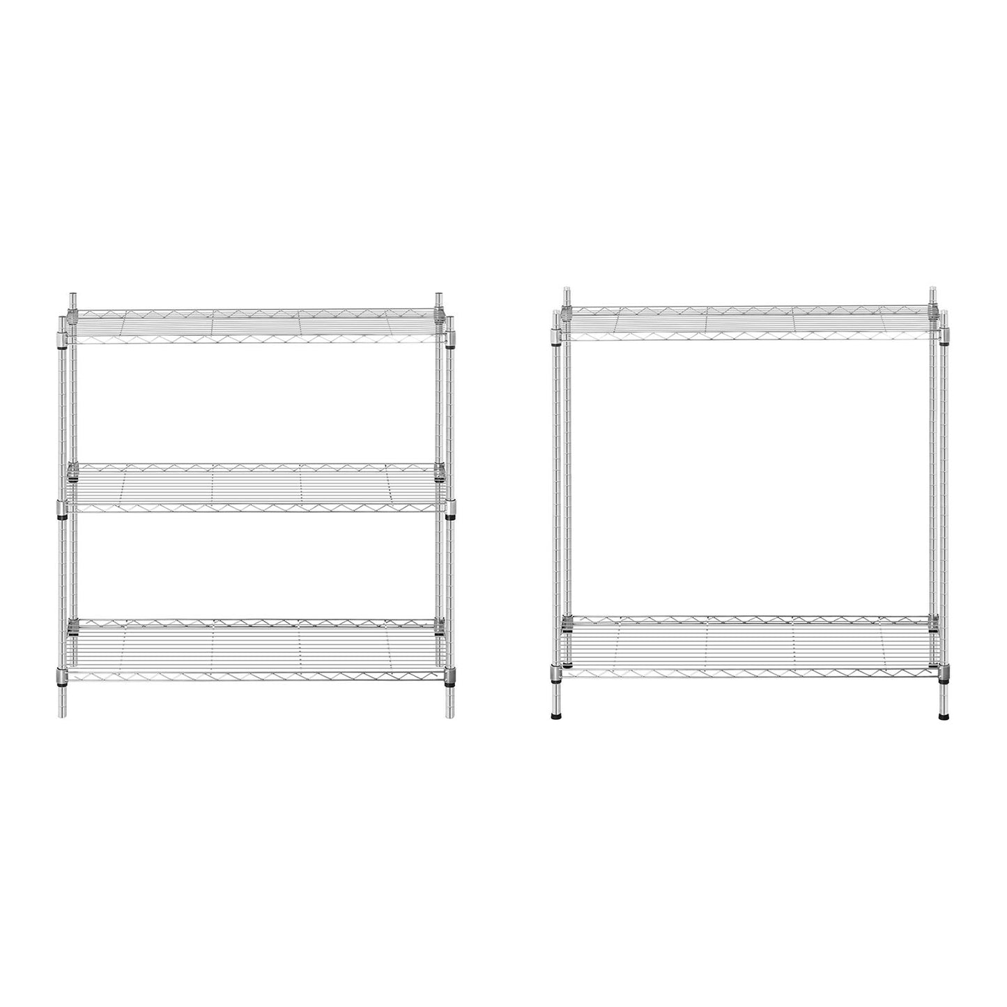 Industrial Shelving – Openwork wire warehouse rack, gray color, 180x90x35cm, - Carlat