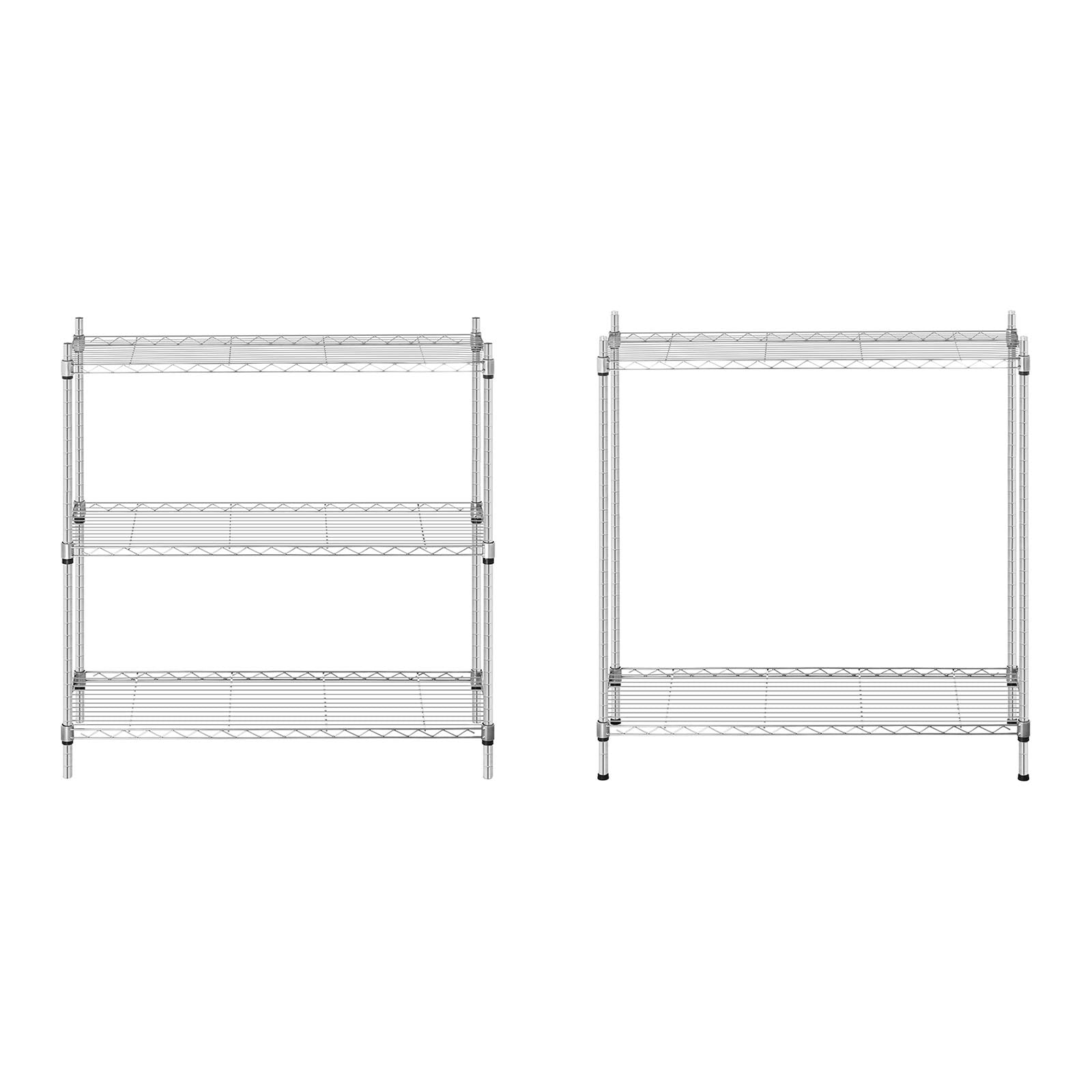 Industrial Shelving – Openwork wire warehouse rack, gray color, 180x90x35cm, - Carlat