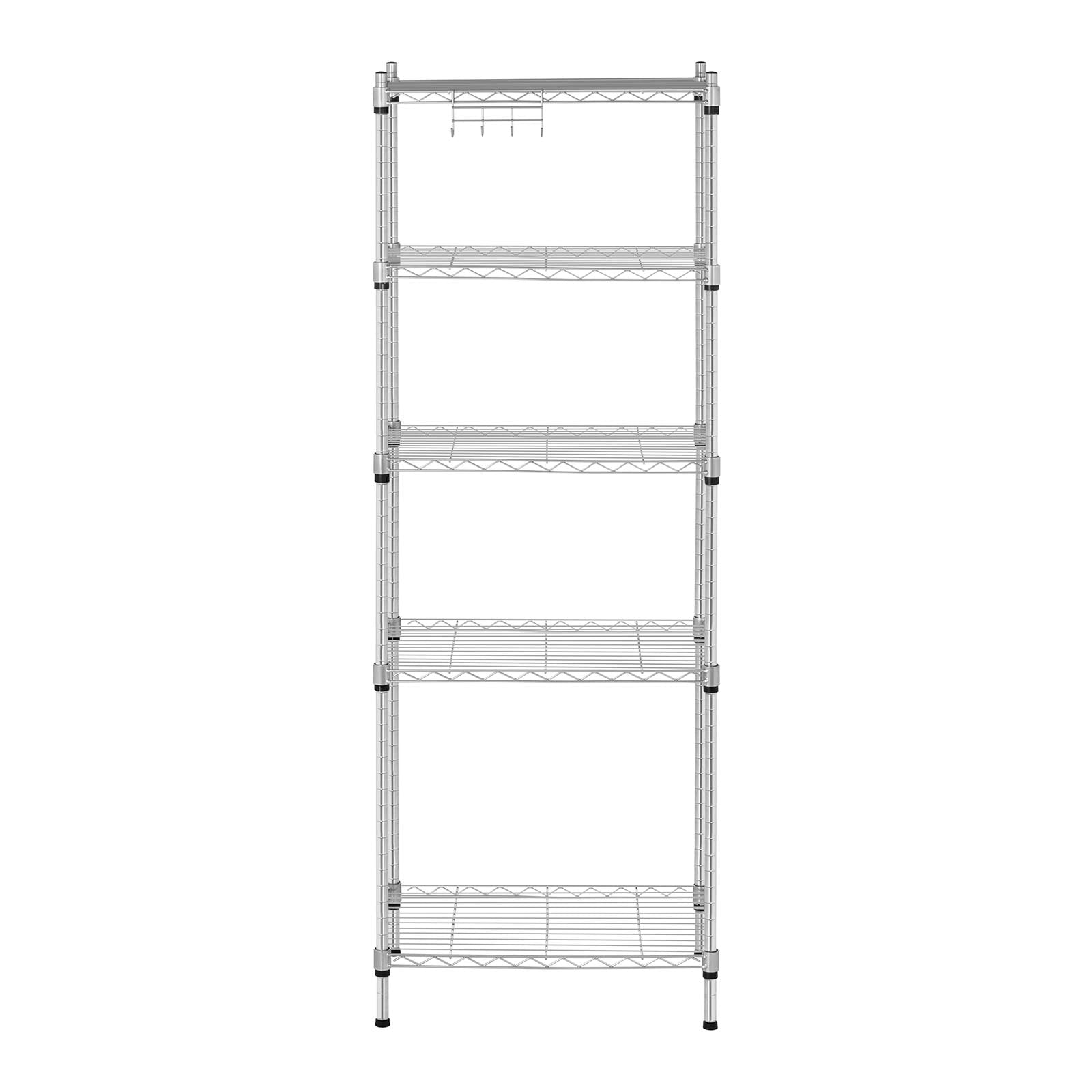 Industrial Shelving – Openwork wire warehouse rack, gray color, 180x90x35cm, - Carlat