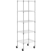 Industrial Shelving – Openwork wire warehouse shelf on wheels, 5 - Carlat