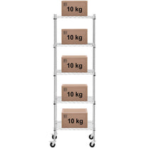 Industrial Shelving – Openwork wire warehouse shelf on wheels, 5 - Carlat