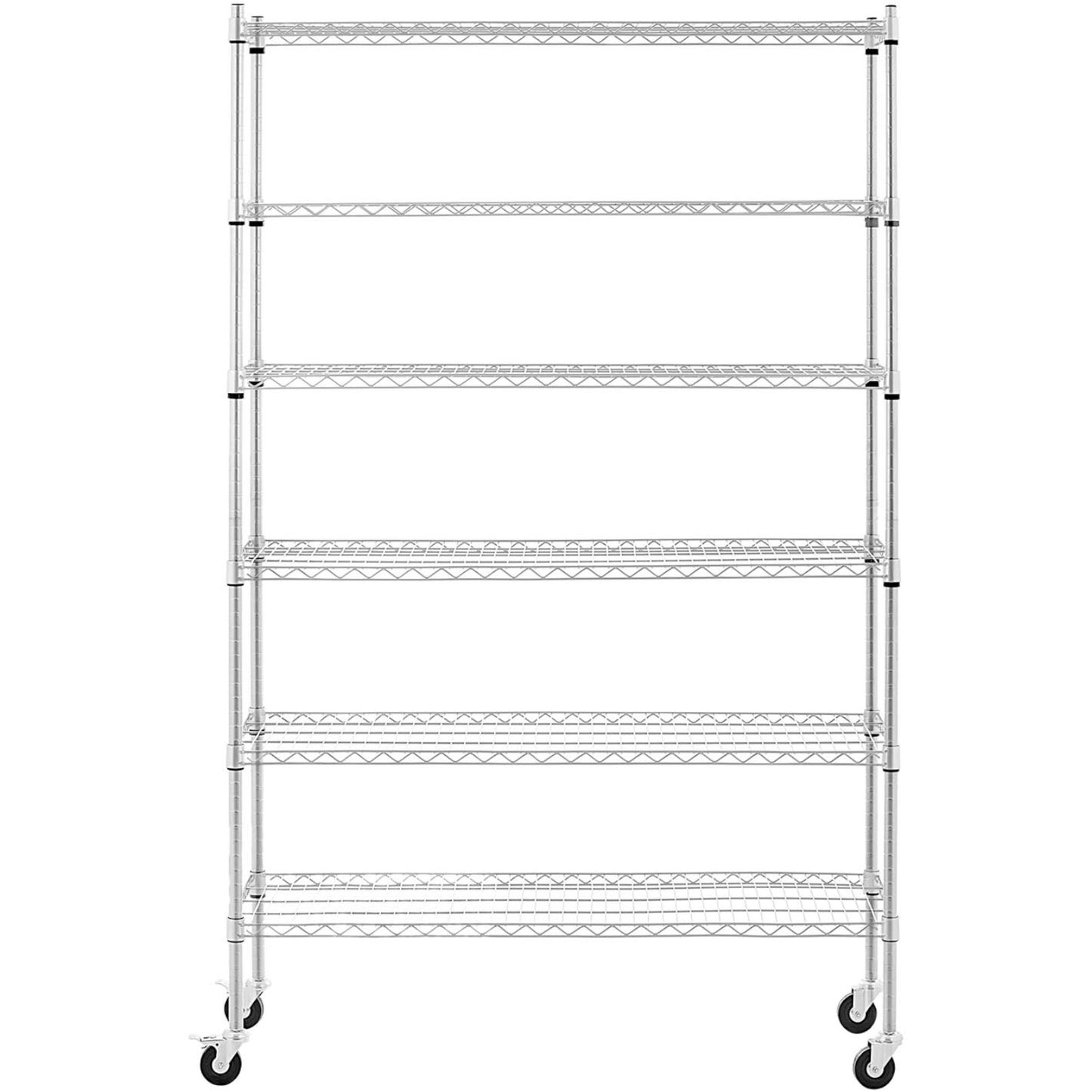 Industrial Shelving – Openwork wire warehouse shelf on wheels, 6 - Carlat