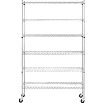 Industrial Shelving – Openwork wire warehouse shelf on wheels, 6 - Carlat