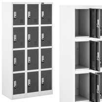 Industrial Storage – Lockable metal breakfast locker, 12 lockers - Carlat