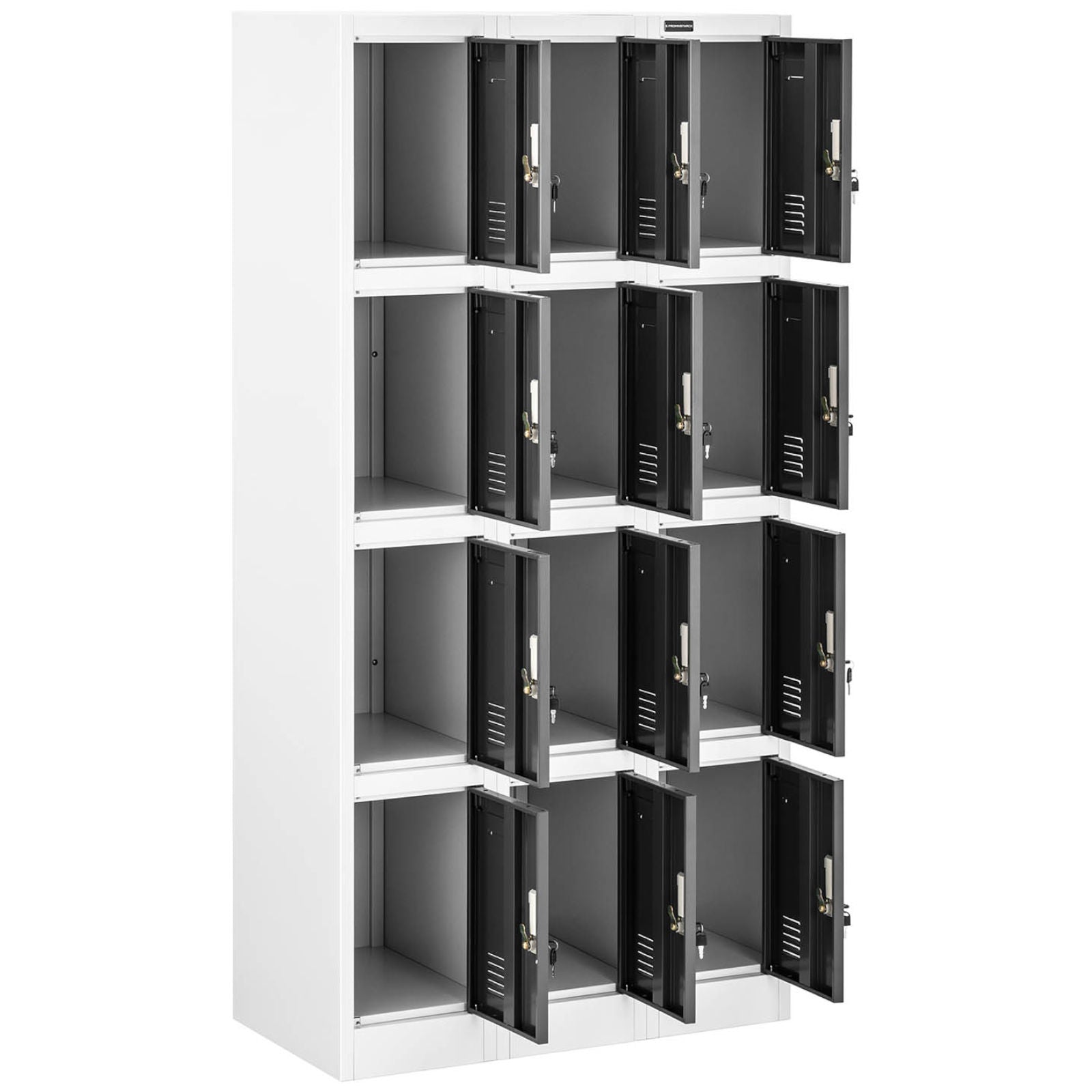 Industrial Storage – Lockable metal breakfast locker, 12 lockers - Carlat