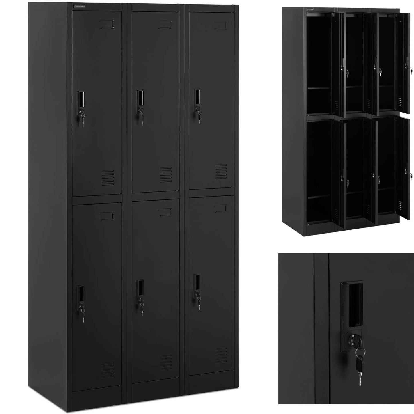 Industrial Storage – Lockable metal social locker - 6 compartments - Carlat