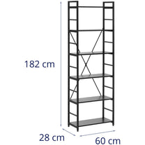 Industrial Storage – Loft bookcase with steel frame 28 x - Carlat