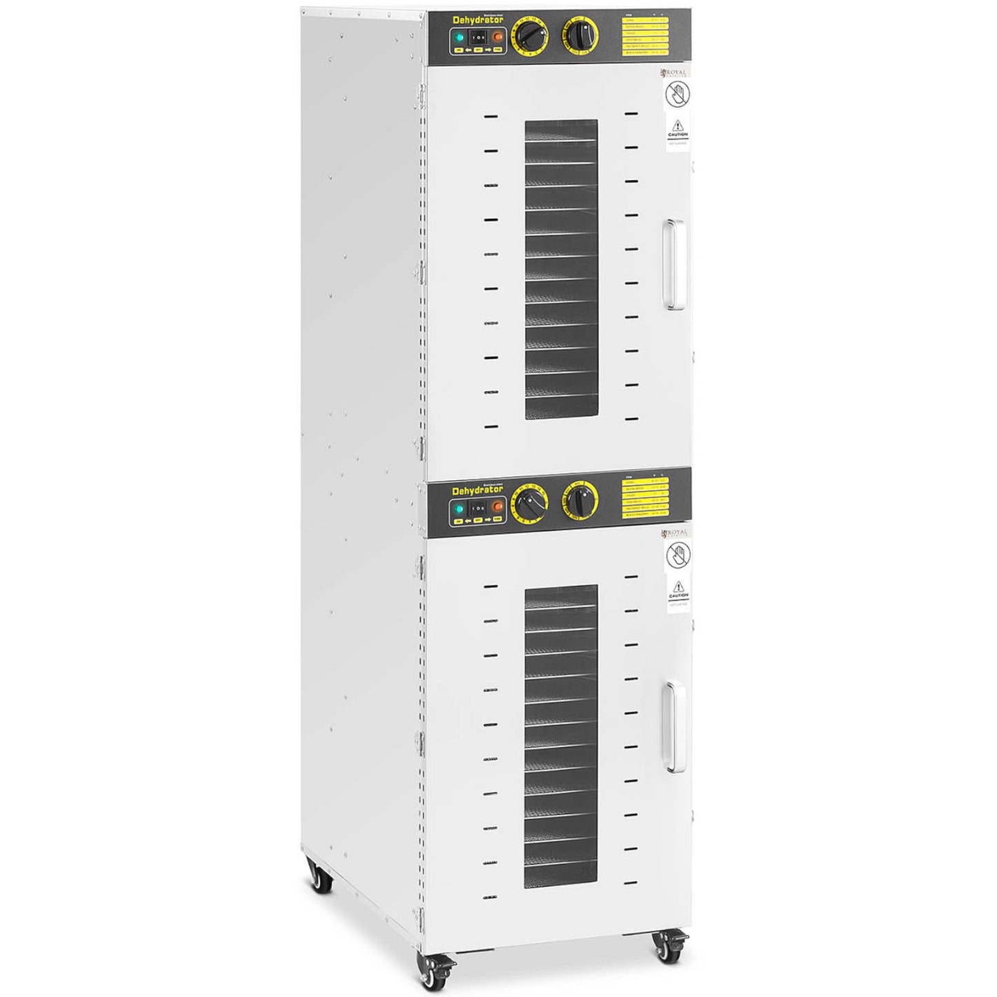 Industrial dryer for food herb fruit 2 chambers 32 grates 40-90 C 3150 W - Carlat