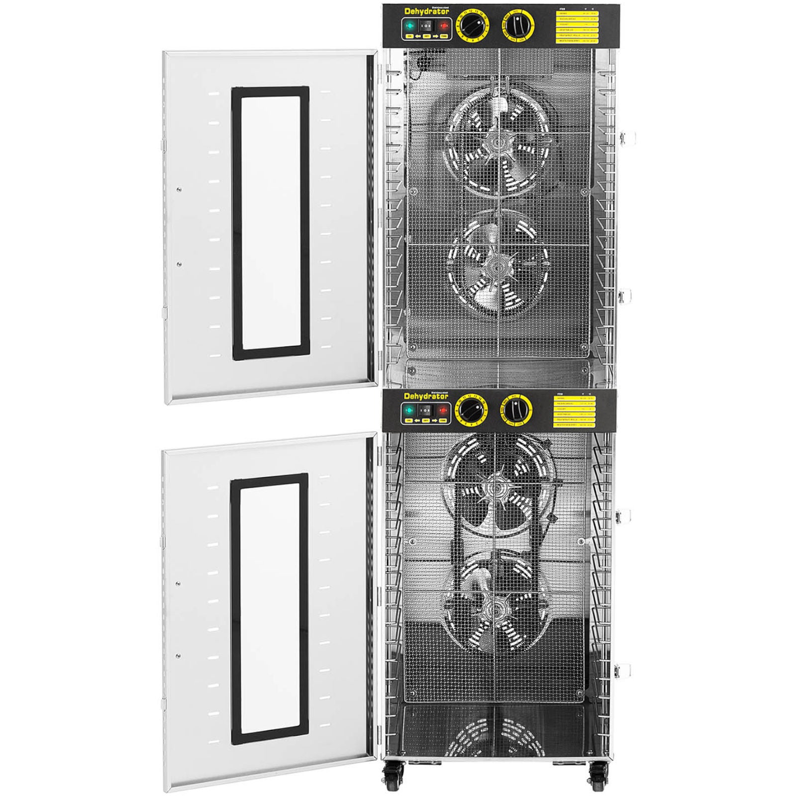 Industrial dryer for food herb fruit 2 chambers 32 grates 40-90 C 3150 W - Carlat