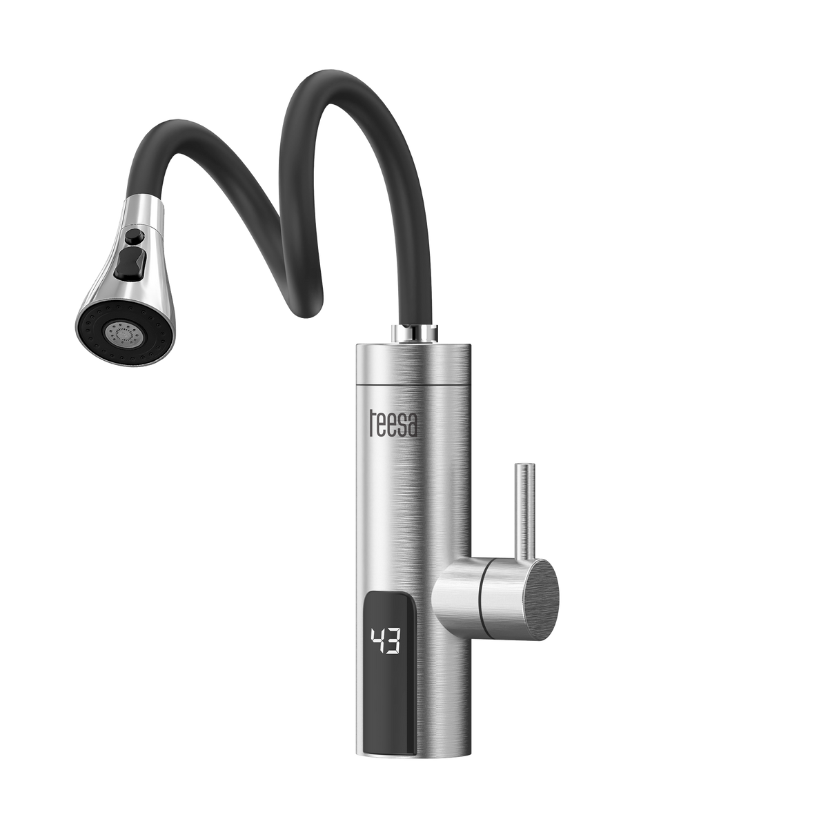 Instant-heat water heater - metal kitchen faucet with a flexible spout - Carlat